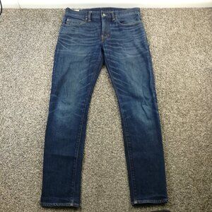 J Crew Jeans 484 Slim Fit Kurabo Dark Wash Stretch Mens 32x32